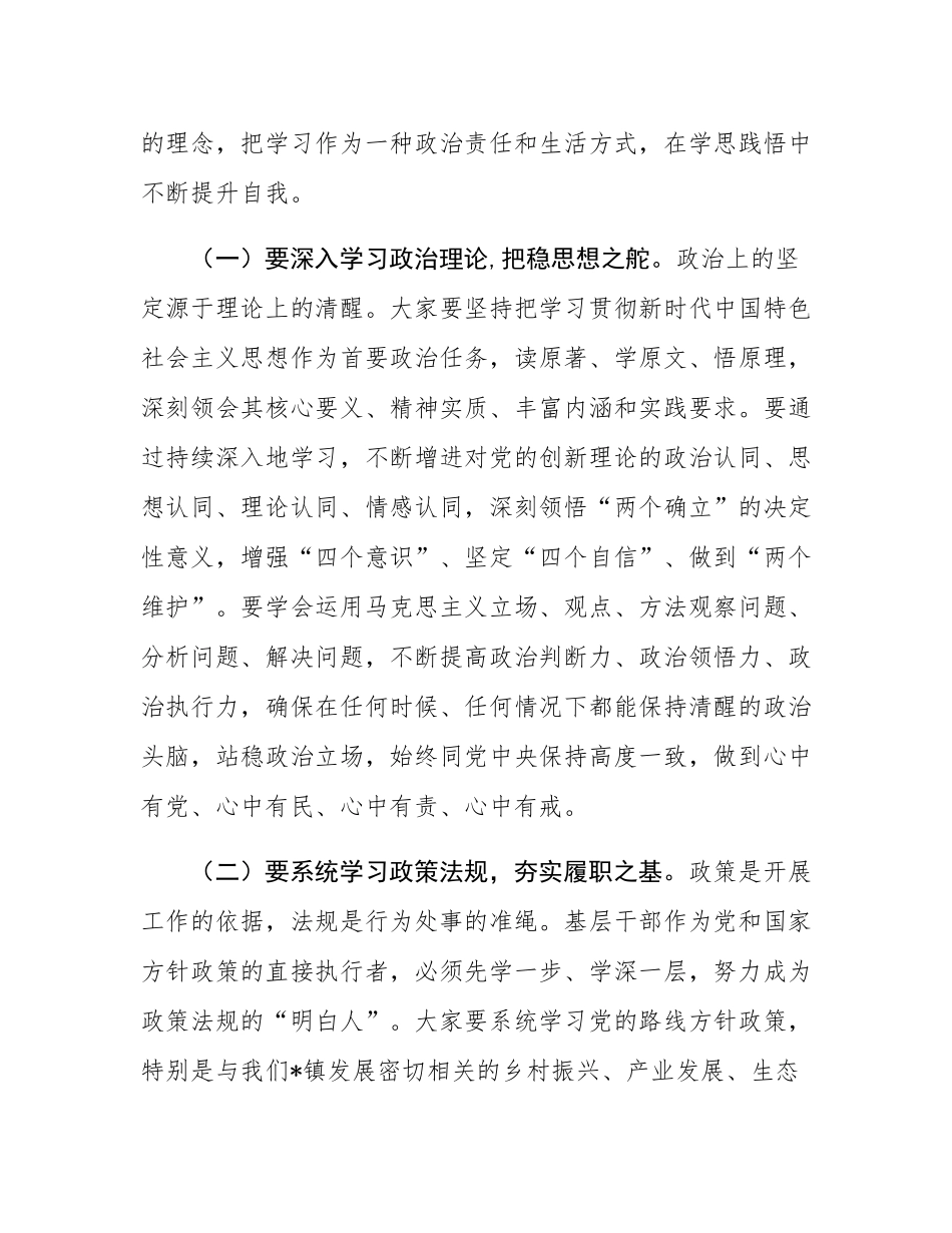 在2025年全镇新入职干部集体廉政谈话会上的讲话.docx_第3页