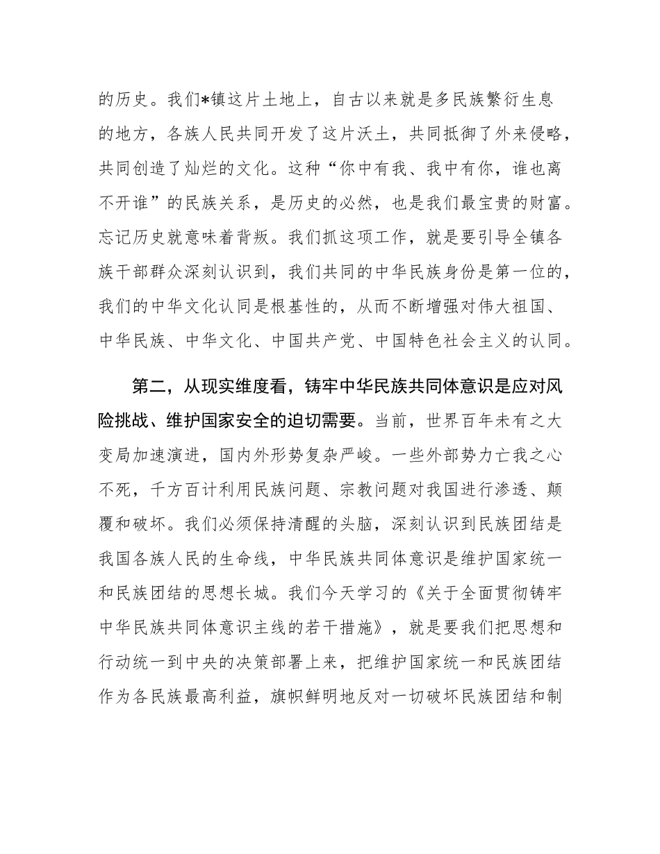在2025年镇党委理论学习中心组（扩大）铸牢中华民族共同体意识专题集中学习研讨会上的讲话.docx_第3页