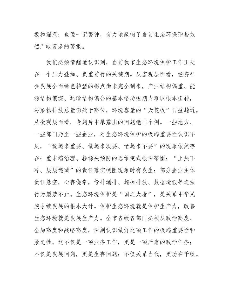 在2025年全市生态环境领域风险隐患排查整治工作调度会议上的讲话.docx_第2页