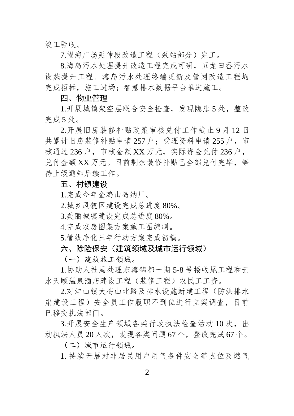 县住房和城乡建设局2025年第三季度重点工作总结.docx_第2页