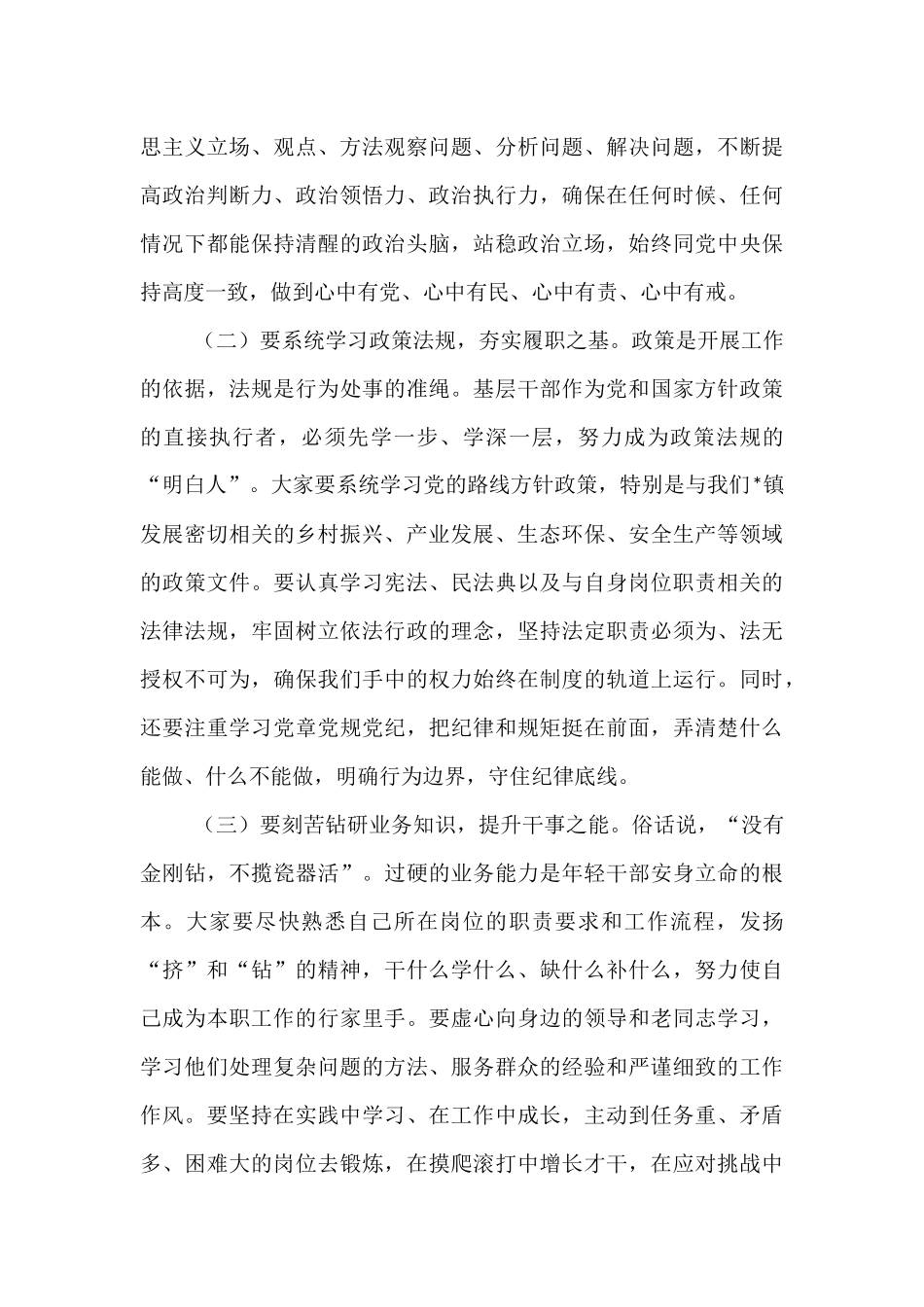 在2025年全镇新入职干部集体廉政谈话会上的讲话.docx_第3页