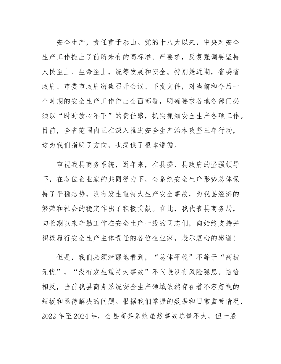在某县商务系统安全工作会议上的讲话.docx_第2页