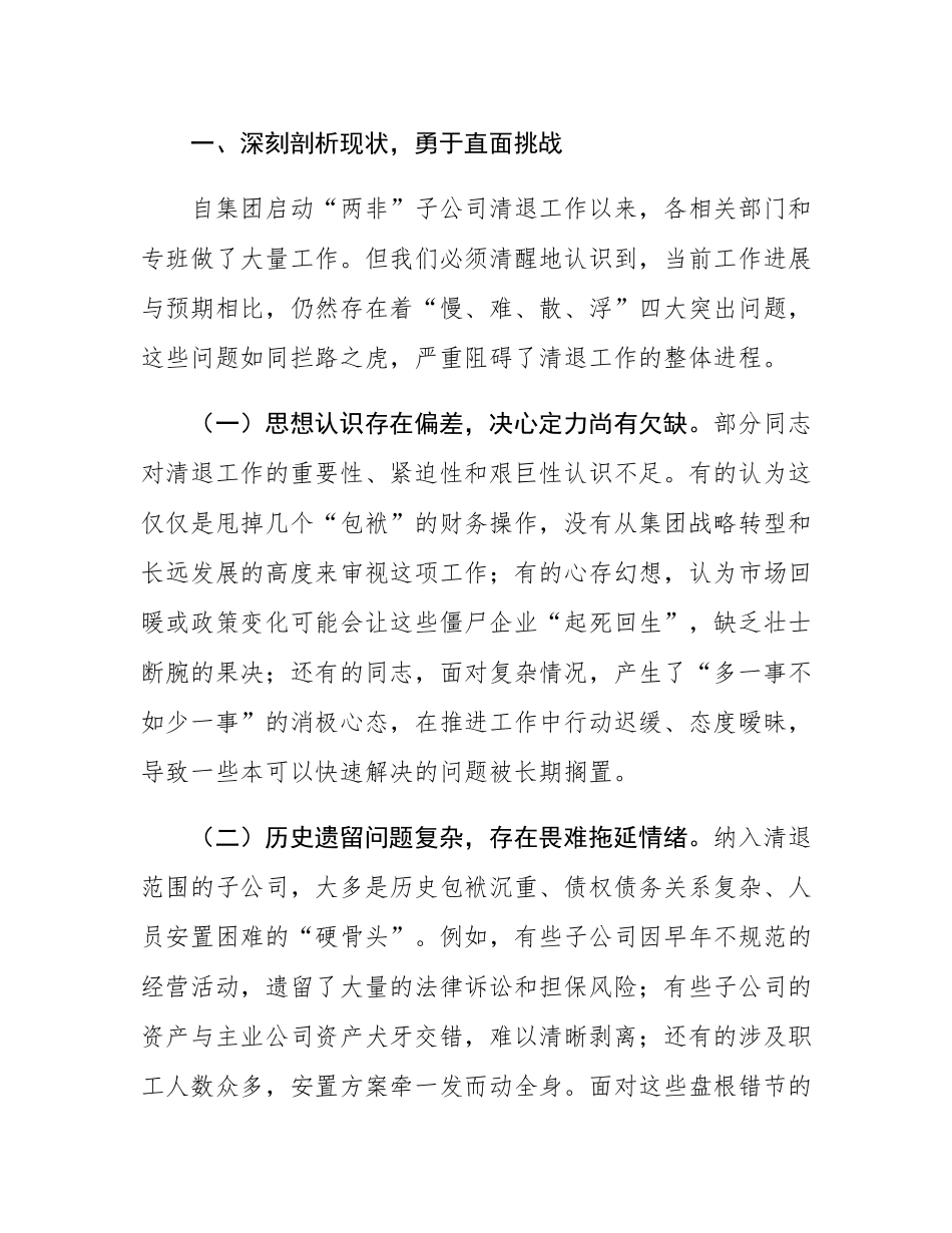 在2025年集团“两非”子公司清退工作调度会上的讲话.docx_第2页
