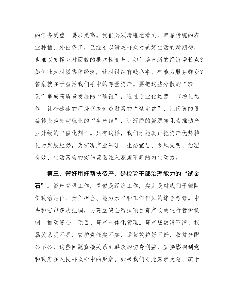 在2025年全镇帮扶资产规范化管理工作推进专题会议上的讲话.docx_第3页