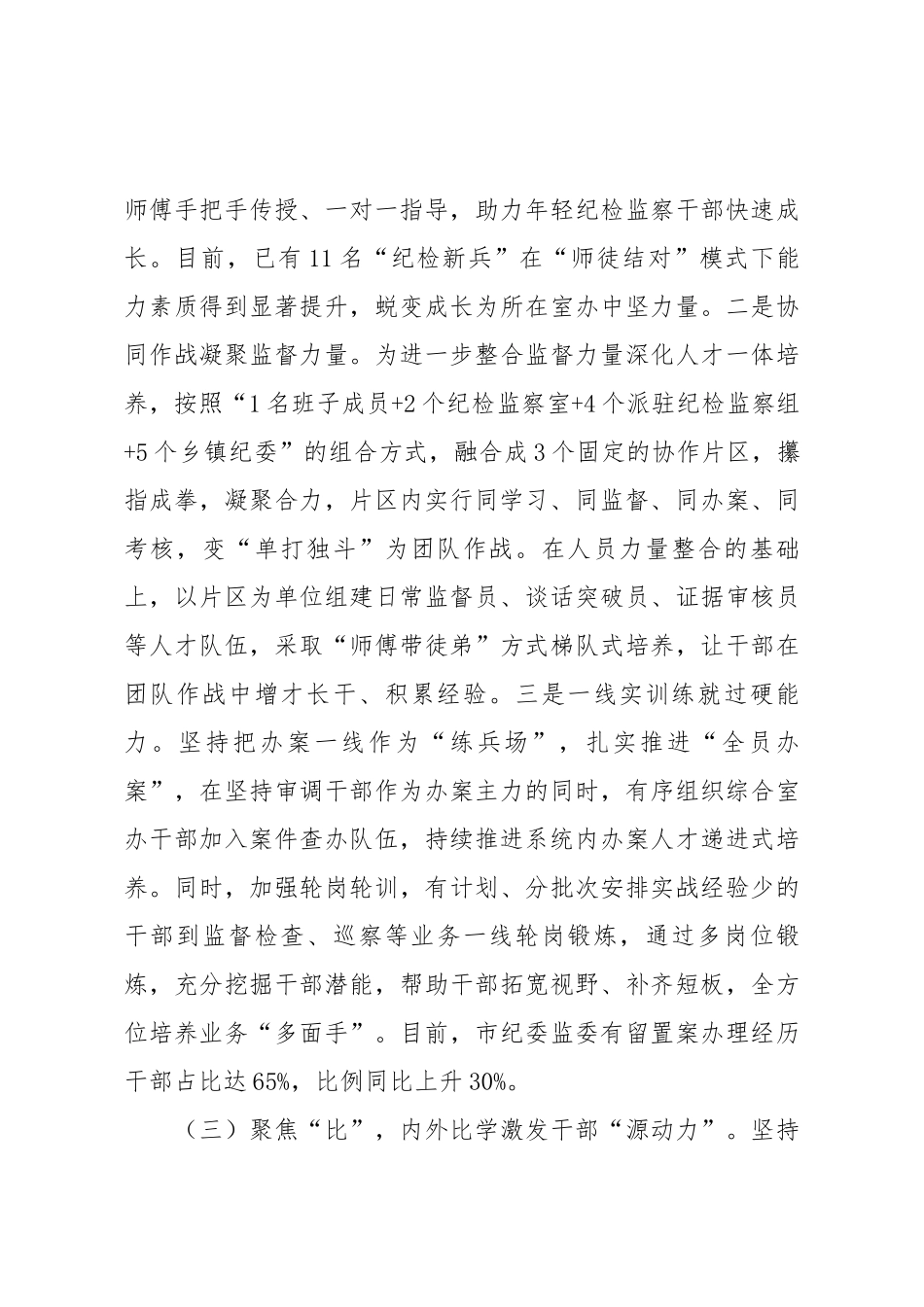 市纪委监委纪检监察干部队伍建设工作情况报告.docx_第3页
