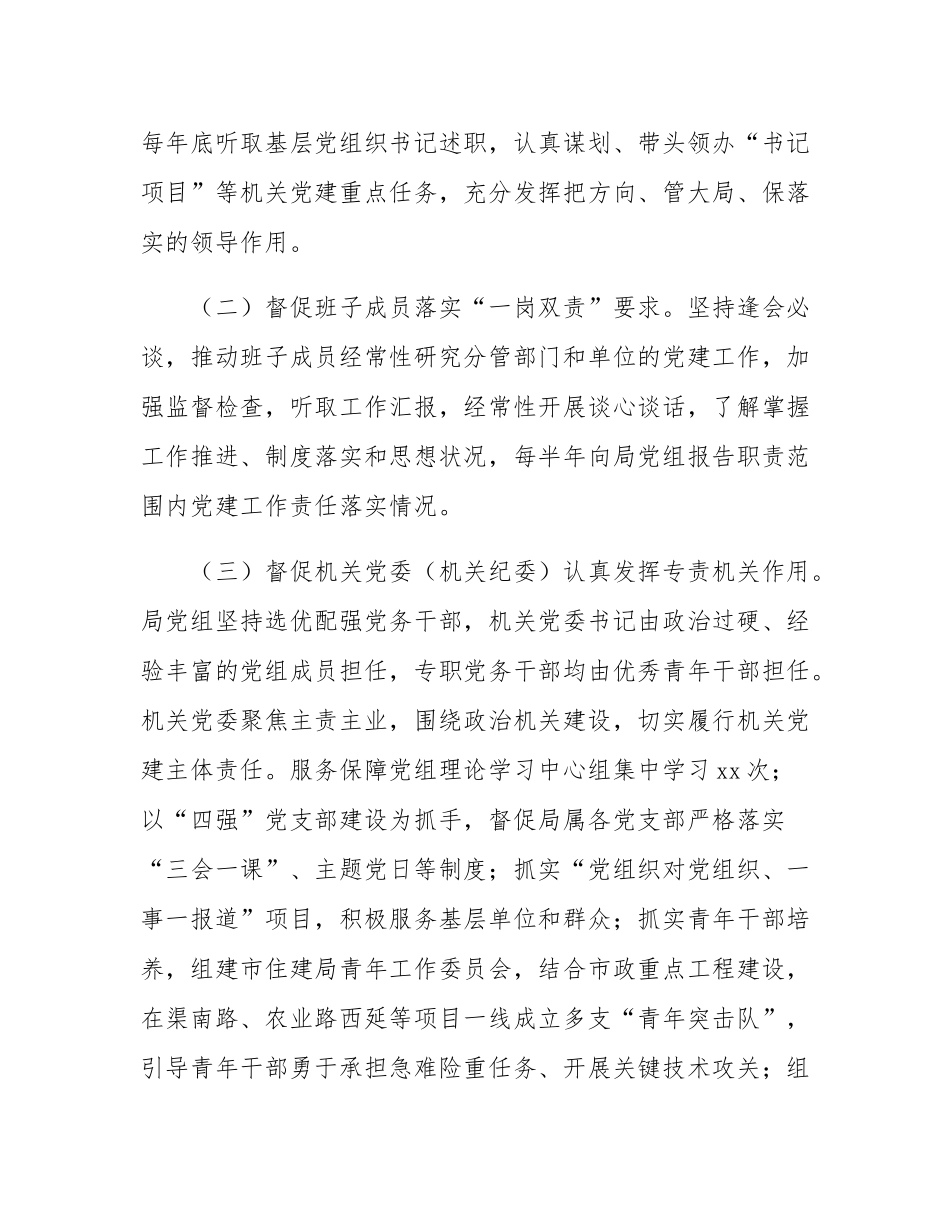 市住建局党组书记2025年前三季度抓基层党建工作述职报告.docx_第2页