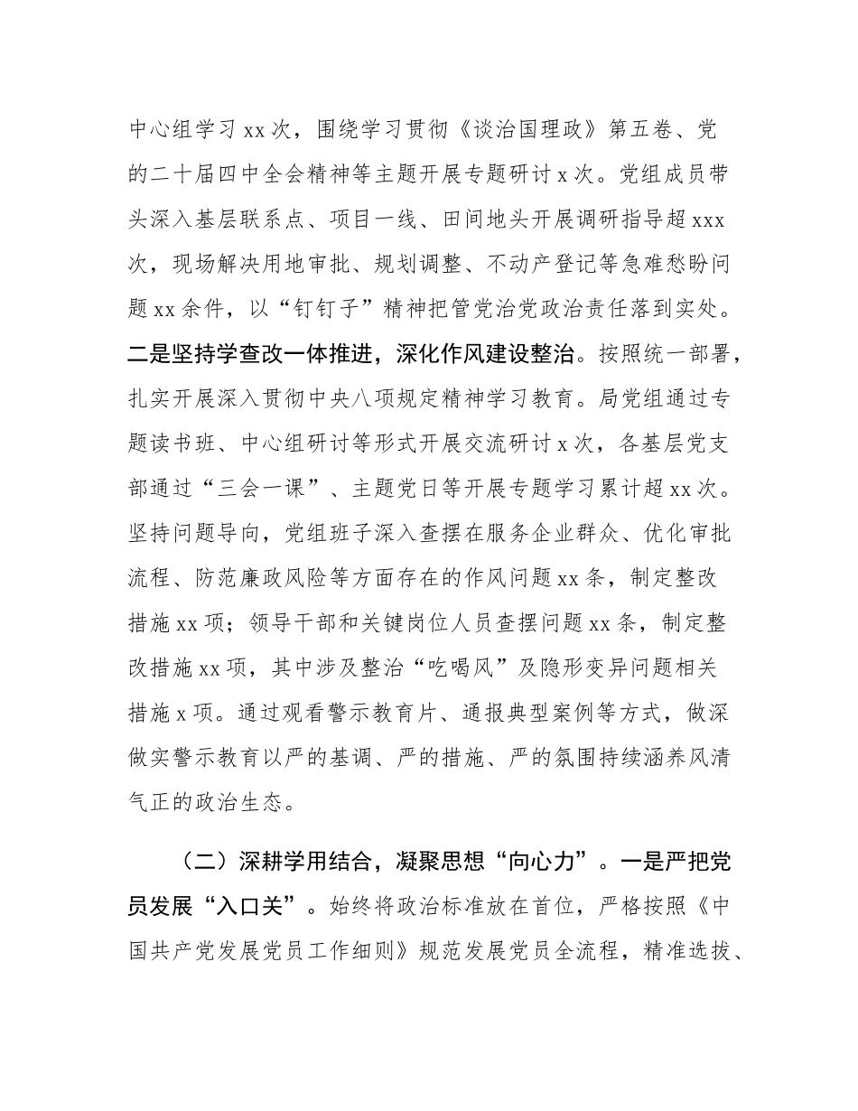 县自然资源和规划局2025年度党建工作情况的报告.docx_第2页