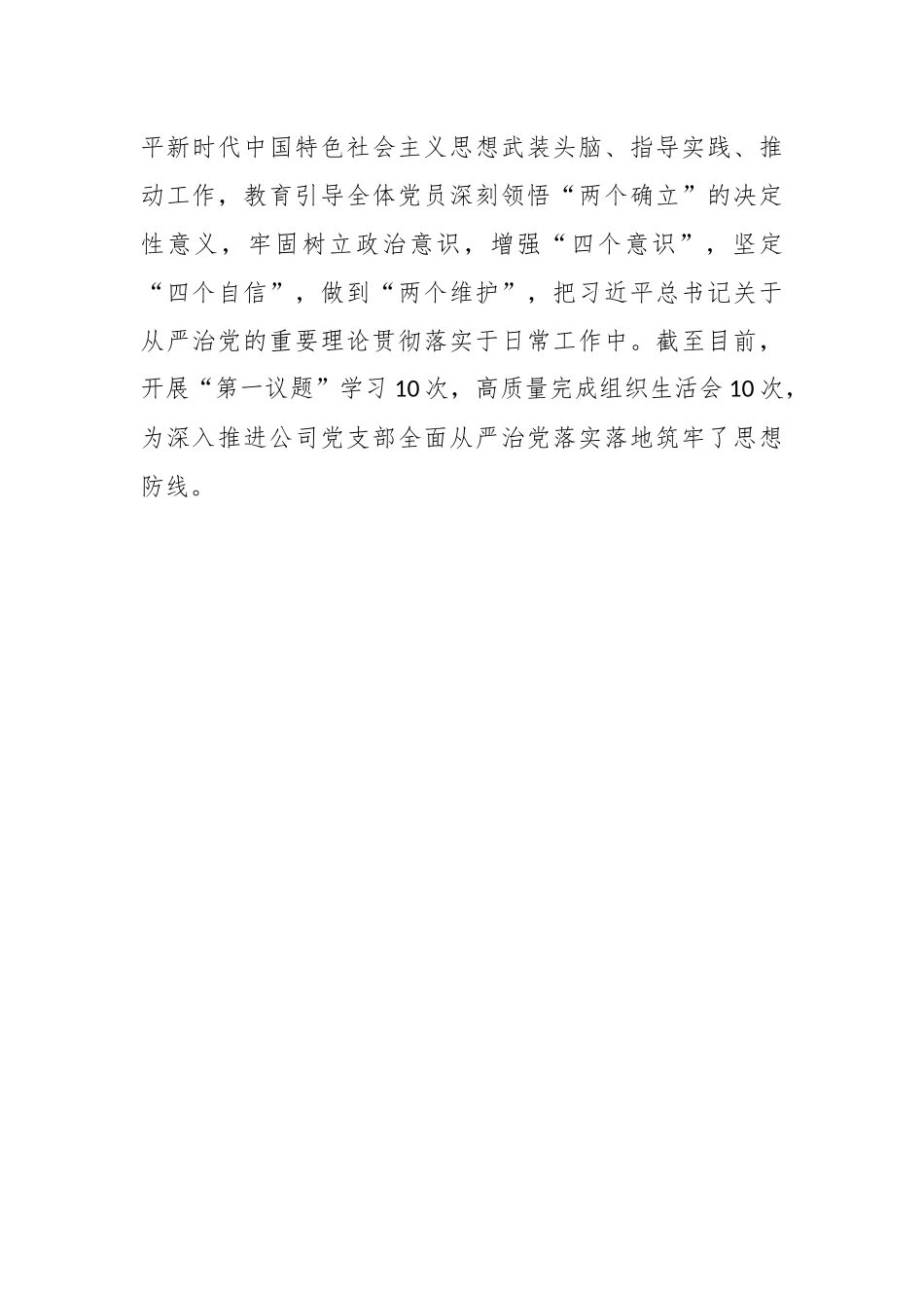 2023年公司党支部全面从严治党工作报告.docx_第3页